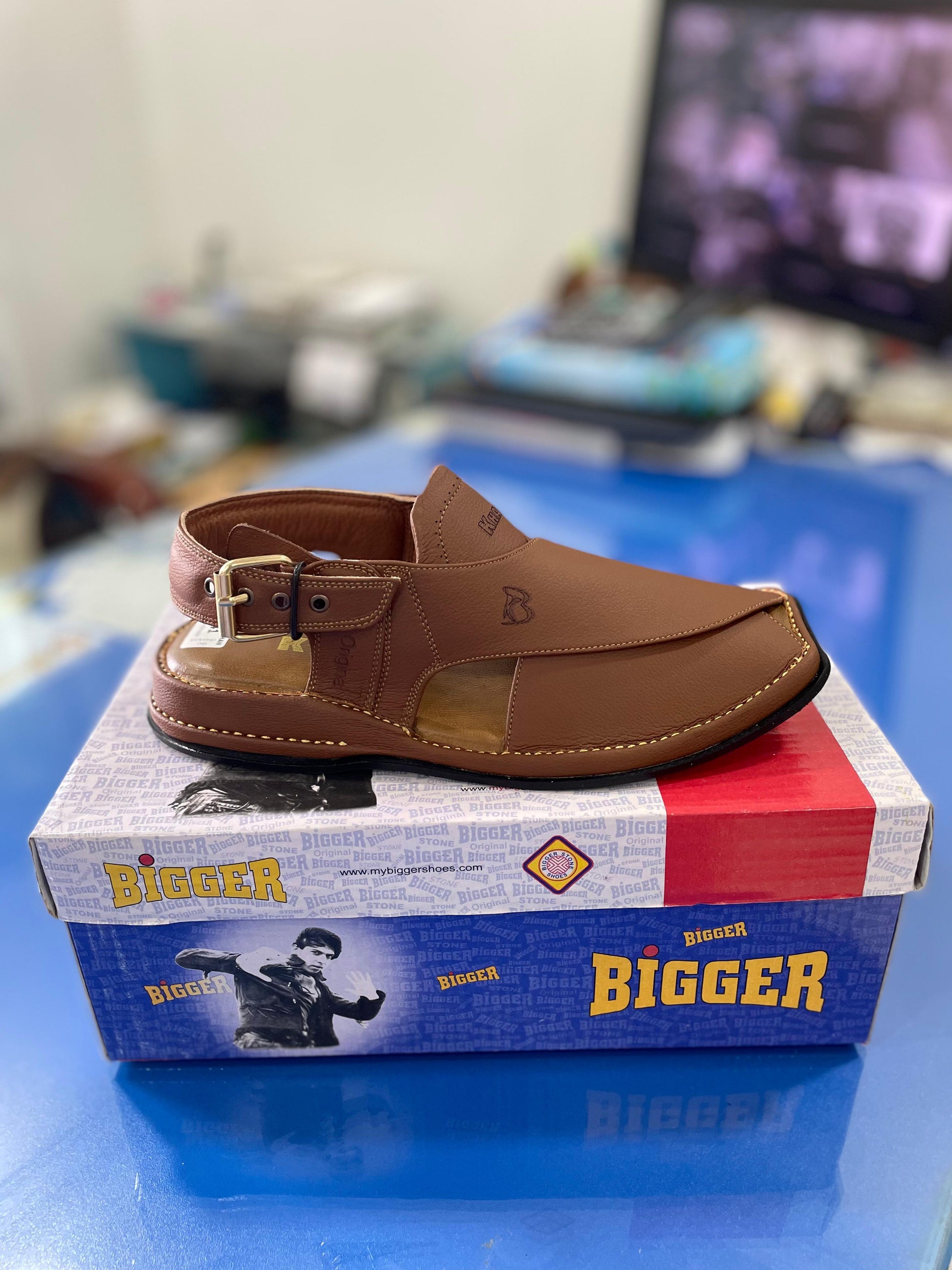 Mustard color bigger khan Peshawari chappal
